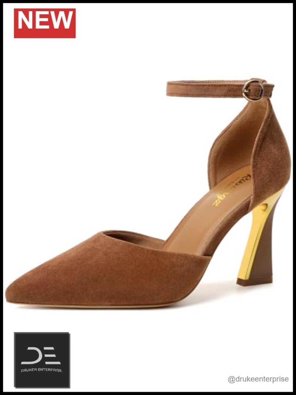 Closed Pointed Toe High Heels Elegant Strappy Kitten Dressy Pumps for Work
